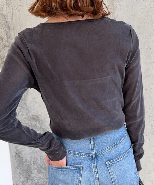 「meilmada」 長袖ニット FREE チャコールグレー レディース_画像3