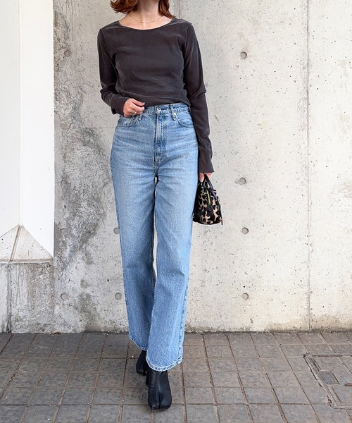 「meilmada」 長袖ニット FREE チャコールグレー レディース_画像5