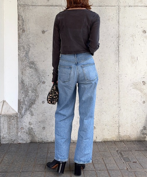 「meilmada」 長袖ニット FREE チャコールグレー レディース_画像6