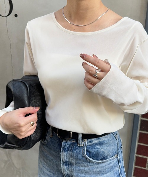 「meilmada」 長袖ニット FREE チャコールグレー レディース_画像7