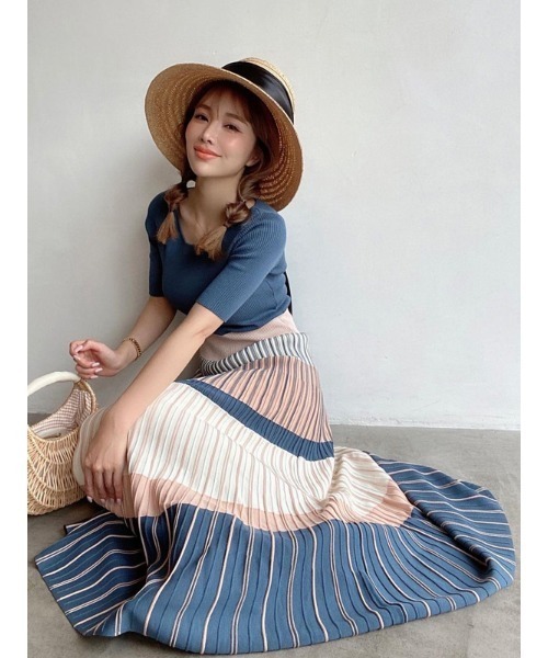 「EIMY ISTOIRE」 ニットワンピース FREE ピンク レディース_画像5