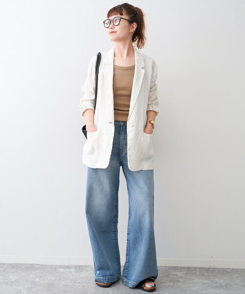 「Spick \u0026 Span」 テーラードジャケット 40 チャコールグレー レディースの画像
