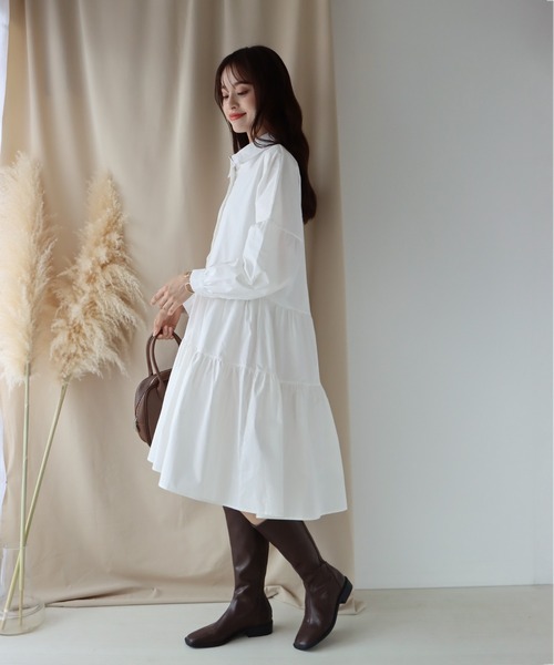 「BLUEEAST」 「tsgz」シャツワンピース MEDIUM ブラック レディース_画像2