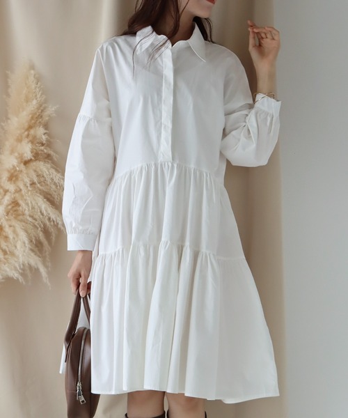 「BLUEEAST」 「tsgz」シャツワンピース MEDIUM ブラック レディース_画像4