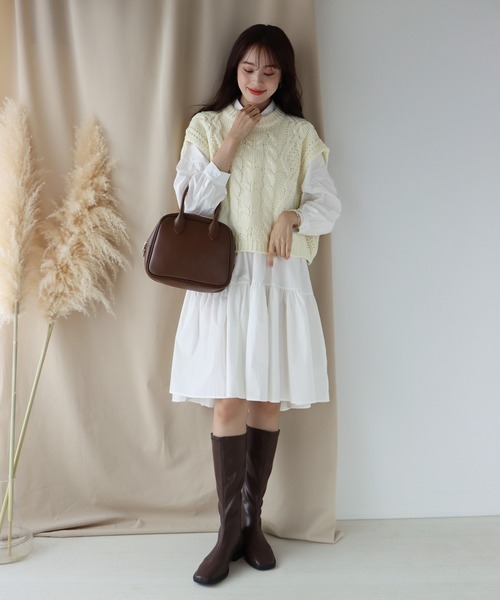 「BLUEEAST」 「tsgz」シャツワンピース MEDIUM ブラック レディース_画像5