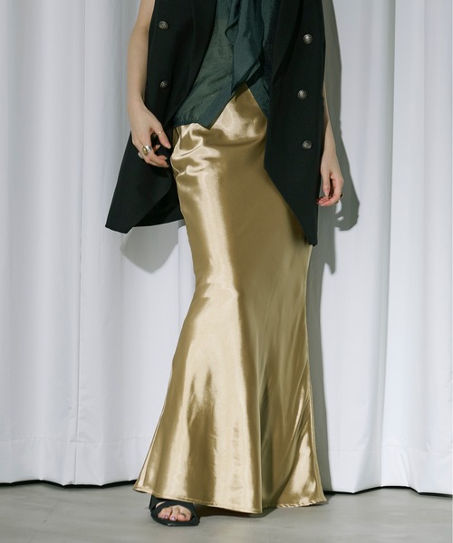 「Ezick」 ロングスカート FREE ブラック レディース_画像5