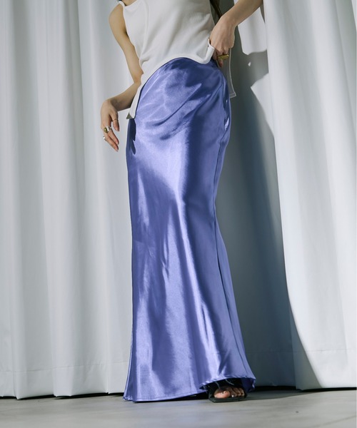 「Ezick」 ロングスカート FREE ブラック レディース_画像6