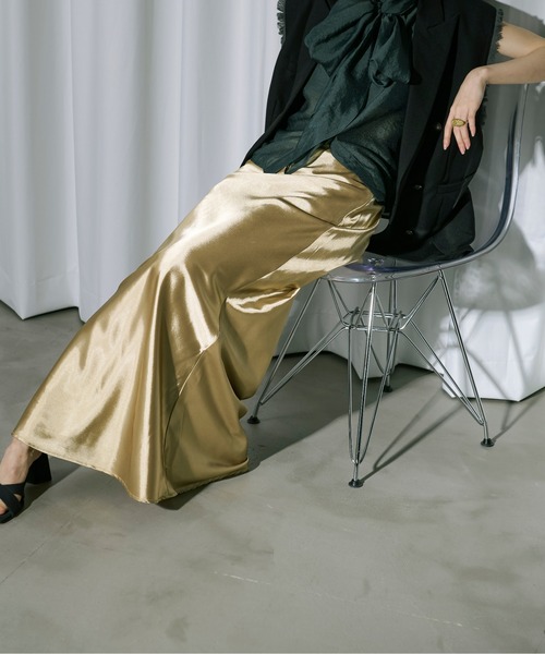 「Ezick」 ロングスカート FREE ブラック レディース_画像9