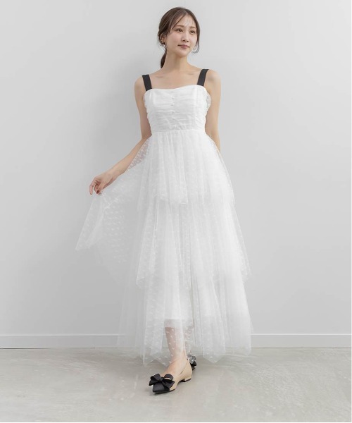 RANDA ハートチュールリボンティアードワンピース RANDA（ランダ） ワンピース 「Heart Collection」ハートチュール