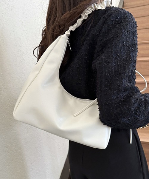 ショルダーバッグ バッグ PU ギャザー ミニショルダーバッグ レディース | lulufa | 02