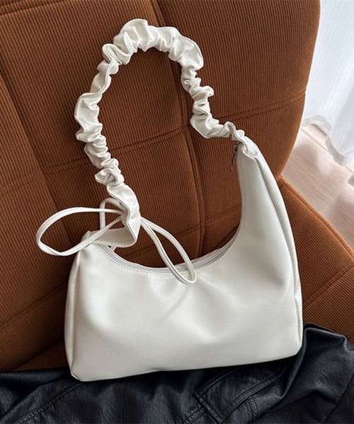 ショルダーバッグ バッグ PU ギャザー ミニショルダーバッグ レディース | lulufa | 05