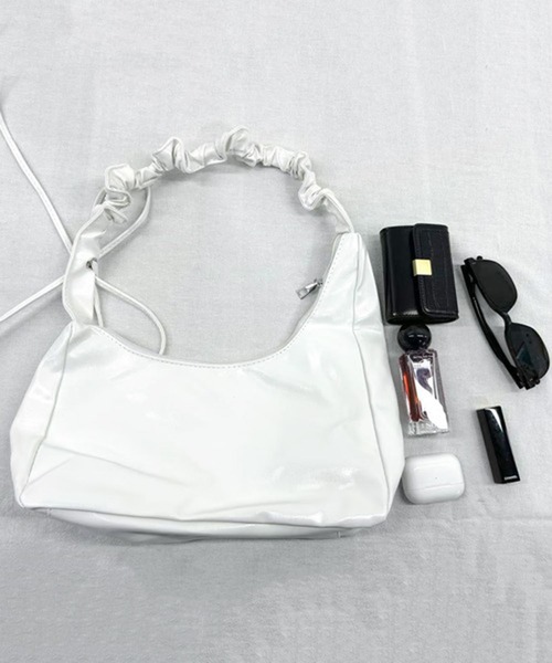 ショルダーバッグ バッグ PU ギャザー ミニショルダーバッグ レディース | lulufa | 06