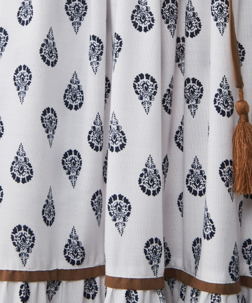 「CHIC STYLE」 7分袖ワンピース M ホワイト レディース_画像5