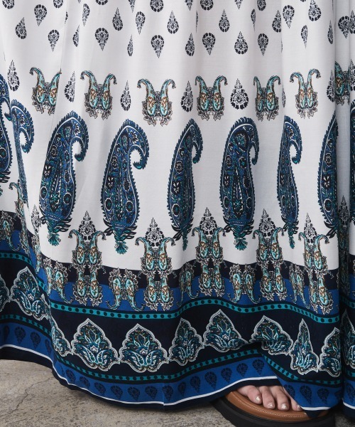 「CHIC STYLE」 7分袖ワンピース M ホワイト レディース_画像6