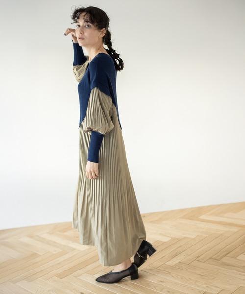 「OSMOSIS」 ドッキングワンピース ONE SIZE ネイビー レディース_画像4