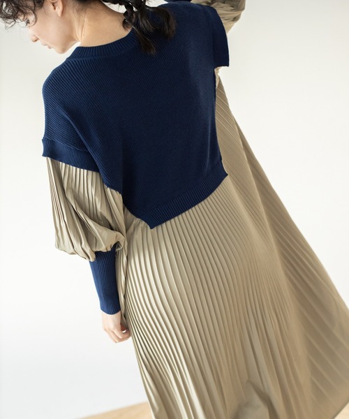 「OSMOSIS」 ドッキングワンピース ONE SIZE ネイビー レディース_画像8