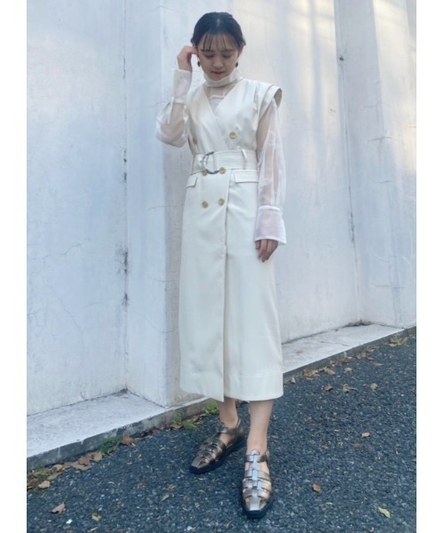 「LILY BROWN」 ノースリーブワンピース 1 グレー レディースの画像