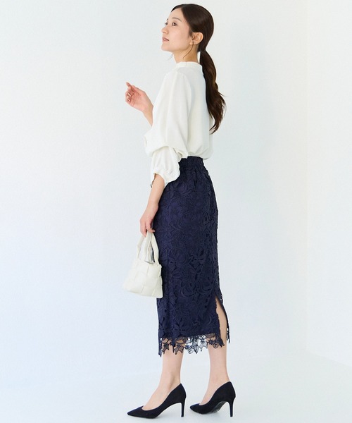 「INCEDE」 長袖ブラウス M オフホワイト レディース_画像8