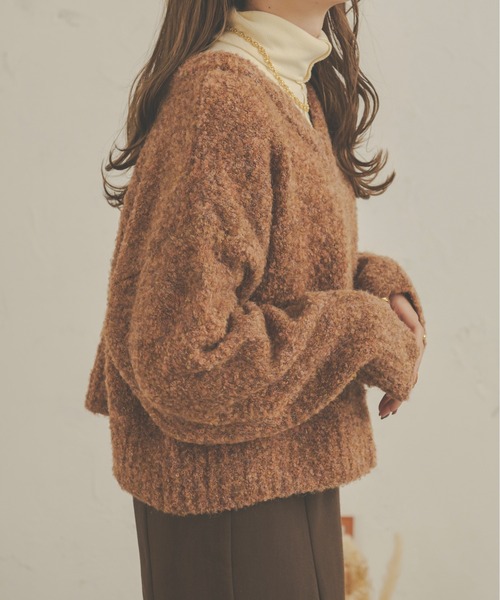 「Ambre Neige」 長袖ニット FREE ライトベージュ レディース_画像3