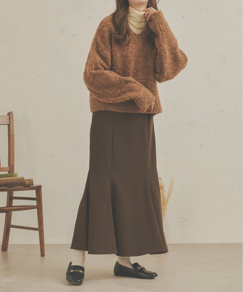 「Ambre Neige」 長袖ニット FREE ライトベージュ レディース_画像6