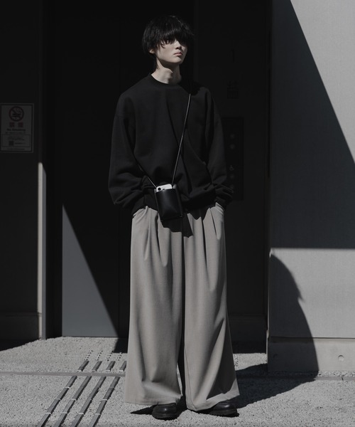 「remer」 スラックス SMALL グレイッシュベージュ メンズ_画像2