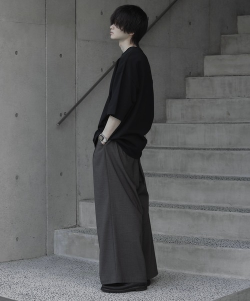 「remer」 スラックス SMALL グレイッシュベージュ メンズ_画像3