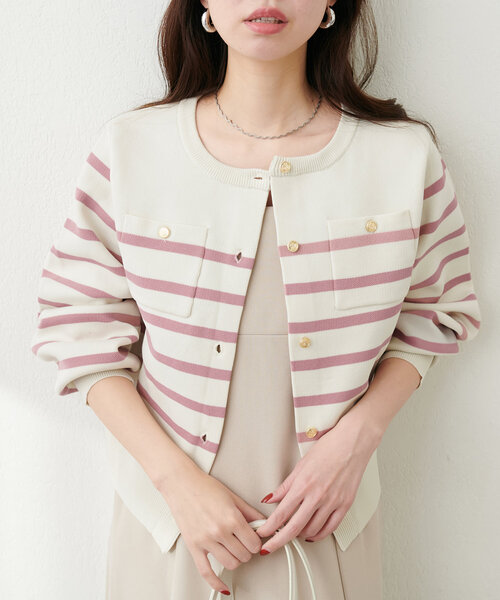 「natural couture」 カーディガン FREE ピンク レディース_画像3