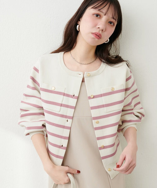 「natural couture」 カーディガン FREE ピンク レディース_画像4