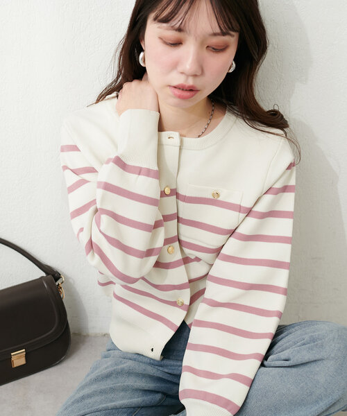 「natural couture」 カーディガン FREE ピンク レディース_画像5