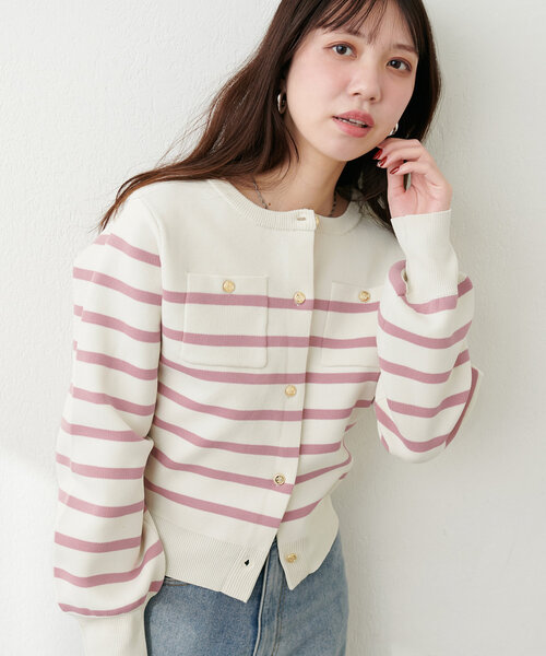 「natural couture」 カーディガン FREE ピンク レディース_画像6