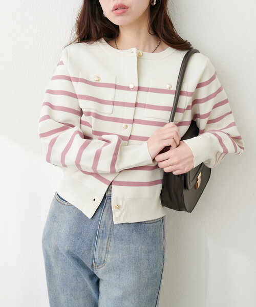 「natural couture」 カーディガン FREE ピンク レディース_画像7