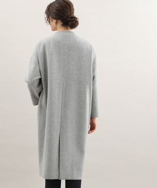 「VIS」 ノーカラーコート L ブラウン系その他2 レディース_画像2