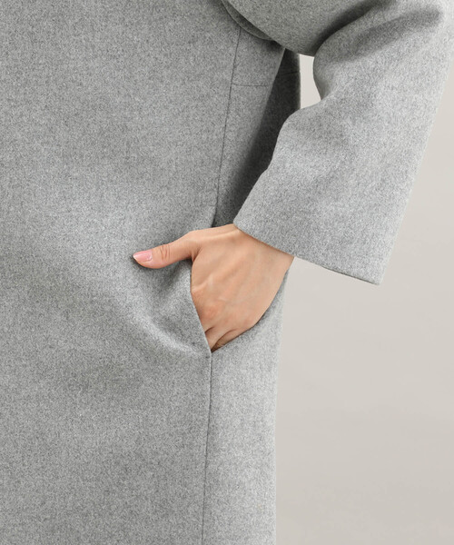 「VIS」 ノーカラーコート L ブラウン系その他2 レディース_画像6