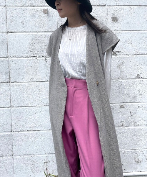 「JUGLANS」 ベスト FREE グレー レディース_画像7