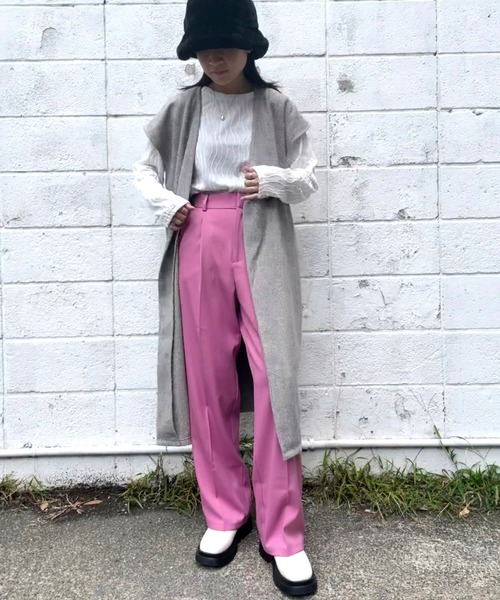 「JUGLANS」 ベスト FREE グレー レディース_画像9