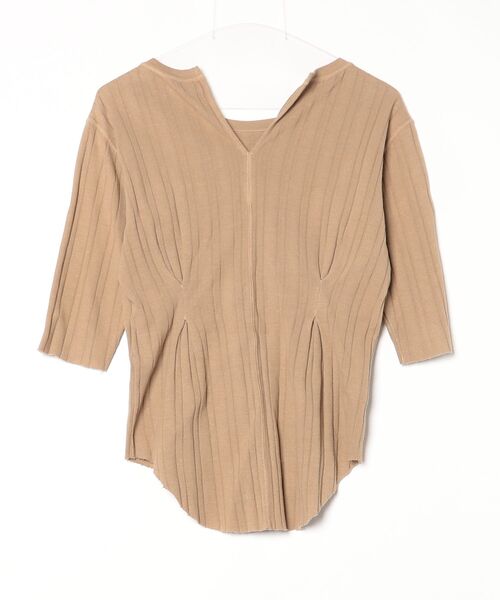 「R JUBILEE」 7分袖ニット M ブラウン レディース_画像2