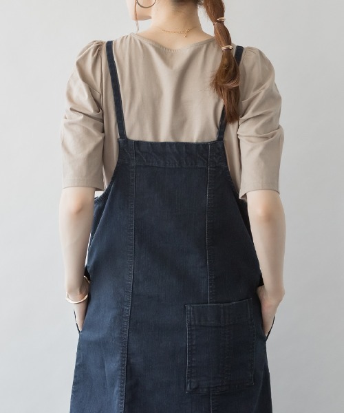 【foufou】デニムジャンスカ　サイズM ジャンパースカート M-4L 前ジップ デニムジャンスカ : ZOZOTOWN Yahoo