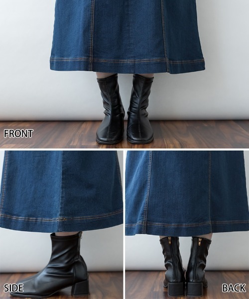 ジャンパースカート M-4L 前ジップ デニムジャンスカ : ZOZOTOWN Yahoo