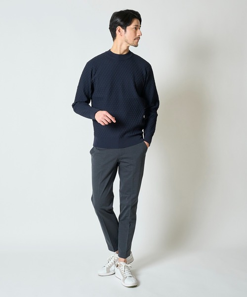 「TETE HOMME」 長袖ニット X-LARGE ネイビー メンズ_画像5