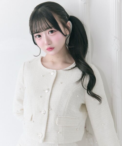 Belle Charme ジャケット ノーカラージャケット 「Belle Charme」Pearl