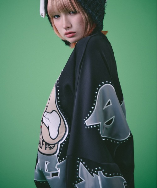 「GALFY」 長袖カットソー L ブラック レディース_画像5