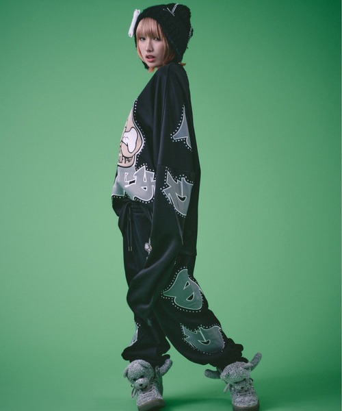 「GALFY」 長袖カットソー L ブラック レディース_画像9