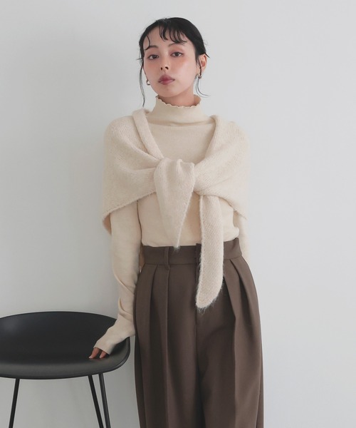 「LIAN」 ストール FREE レッド レディース_画像9