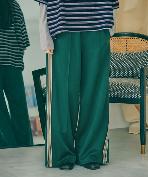パンツ サイドラインカットパンツ レディースの画像