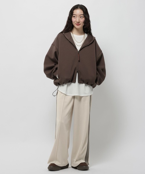 パンツ サイドラインカットパンツ レディースの画像