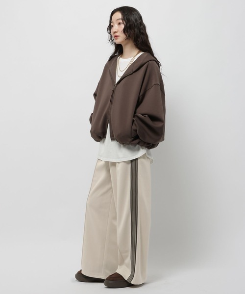パンツ サイドラインカットパンツ レディースの画像