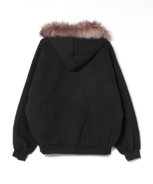 「XU」 ジップアップパーカー ONE SIZE ブラック レディース_画像2