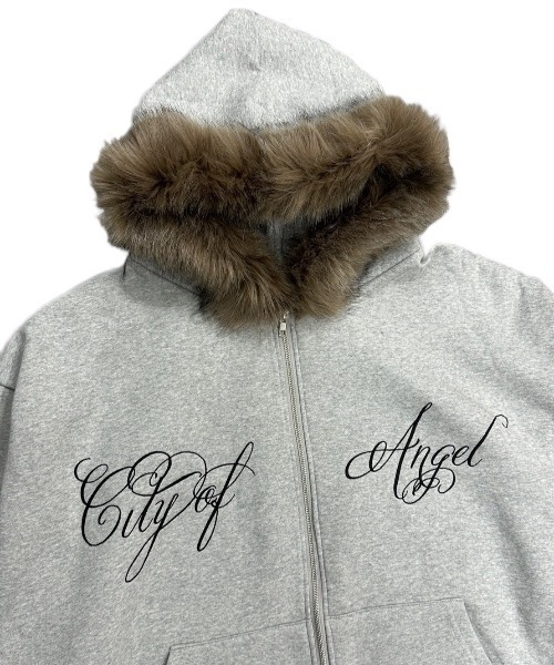 「XU」 ジップアップパーカー ONE SIZE ブラック レディース_画像3