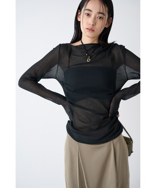「MIESROHE」 長袖カットソー ONE SIZE ブルー レディース_画像4