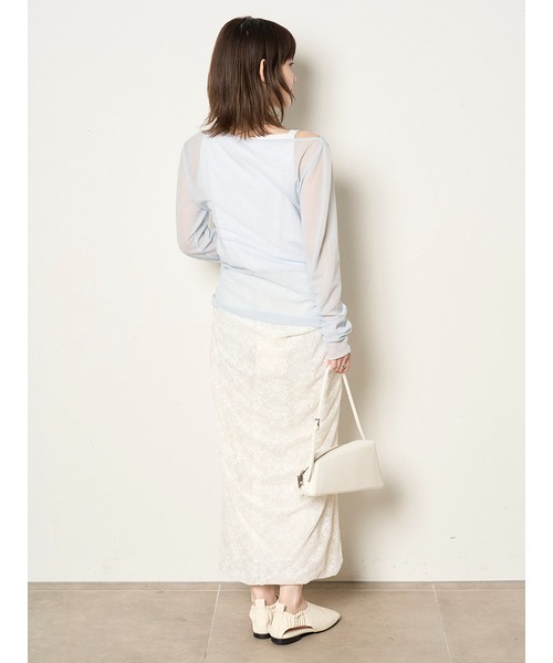 「MIESROHE」 長袖カットソー ONE SIZE ブルー レディース_画像6